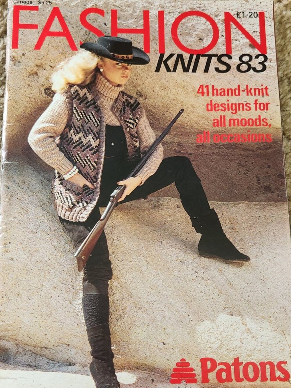fashion knits '83 magazine, this is the patterns, not the finished product!